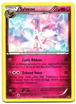 Sylveon 72/111 - 🌊 Furious Fists Rare Pokemon TCG 🖤 - HP - Image 1