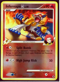 2009 POKEMON INFERNAPE E4 #43/111-RISING RIVALS-UNCOMMON-REVERSE HOLO-NM/LP (I2) - Image 1