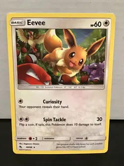 Eevee 48/68 Pokemon Hidden Fates Holo Rare - Image 1