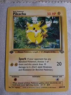 Pikachu 60/64 Jungle 1st Edition Non Holo 1999 Vintage WOTC Pokemon TCG - Image 1
