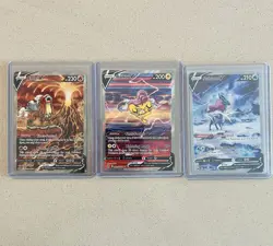 Pokemon TCG Crown Zenith Entei V Suicune V Raikou V Full Art Lot 3 Complete Set - Image 1