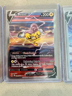 Pokemon TCG Crown Zenith Entei V Suicune V Raikou V Full Art Lot 3 Complete Set - Image 2
