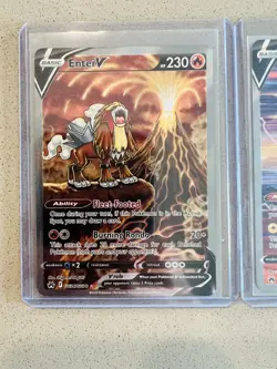 Pokemon TCG Crown Zenith Entei V Suicune V Raikou V Full Art Lot 3 Complete Set - Image 3