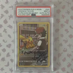 Pokemon 2019 Cosmic Eclipse Pikachu 241/236 Secret Holo Full Art DNA and PSA 9 - Image 1