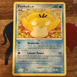 Pokemon TGC Psyduck Lv.19 platinum Common 87/127 Non Holo - LP/NM Condition - Image 1