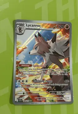 Pokemon TCG Journey Together English Lycanroc 166/159 Illustration Rare - Image 1