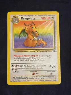 Dragonite 19/62 Fossil Pokemon Unlimited LP - Image 1