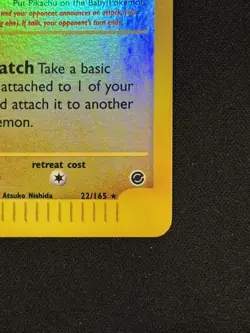 Pokemon - Pichu Expedtiion Reverse Holo 22/165 NM - Image 4