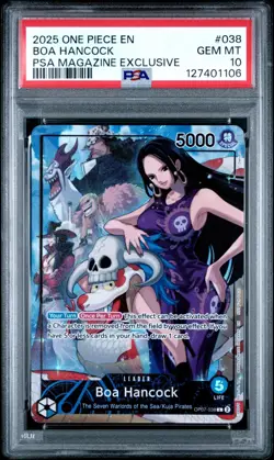 2025 ONE PIECE PROMOS 038 BOA HANCOCK PSA MAGAZINE EXCLUSIVE PSA 10 - Image 1
