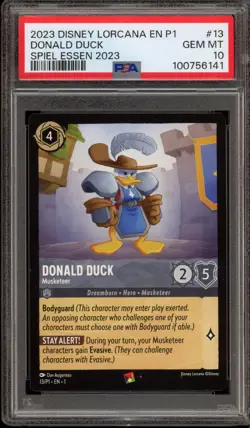 Disney Lorcana Donald Duck '23 Spiel Essen Promo 13/P1 PSA 10 - Image 1