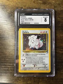 Clefairy 006/130 Base Set 2 Holo CGC 8 Vintage Pokemon Tcg Card NM - Image 1