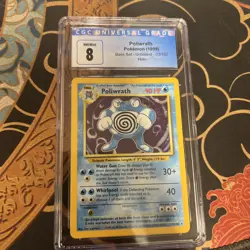 CGC 8 Poliwrath 1999 Base Set 13/102 Holo Pokemon Card psa - Image 1