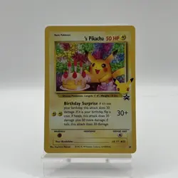 Birthday Pikachu 24 Celebrations Holo Black Star Promo Pokemon Card - Image 1
