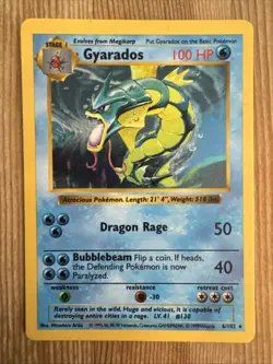 Gyarados - 6/102 - Shadowless Holo Rare Base Set 1999 - Pokemon Card - MP - Image 1