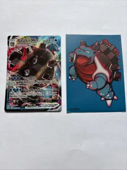 Blastoise VMAX SWSH103 SWSH: Sword & Shield Promo Cards Holo / Matching Sleeve - Image 1