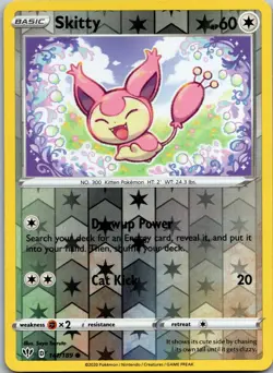 Skitty 141/189 Common Darkness Ablaze Pokemon Reverse Holo Near Mint - Image 1