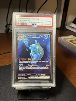 PSA 9 Blastoise ex 200/165 SIR Special Illustration Rare MEW EN Pokemon Card 151 - Image 1