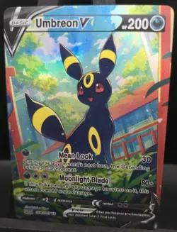 Pokemon Custom Holo Foil Card With Texture Umbreon V Full Art - Image 3