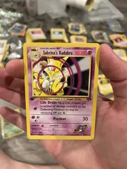 Sabrina’s Kadabra 58/132 1st Edition Gym Challenge Pokemon WOTC - Image 1