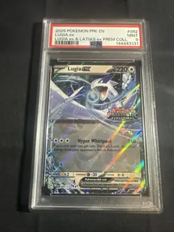 2025 Pokemon LUGIA ex #082 PSA 9 Prismatic Evolutions Stamped Special Coll Promo - Image 1