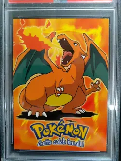 1999 Topps Pokemon - Charizard #6 - #E6 NM - MT Graded PSA 8 - Image 2