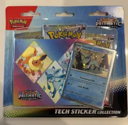 Pokemon TCG Scarlet Violet Prismatic Evolutions Tech Sticker Collection Blister - Image 1