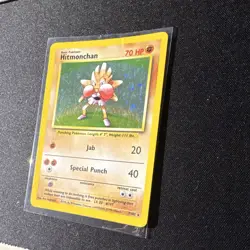 Pokemon TCG Hitmonchan Base Set Holo Rare 7/102 70 HP 1999 Ken Sugimori - Image 3