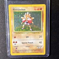 Pokemon TCG Hitmonchan Base Set Holo Rare 7/102 70 HP 1999 Ken Sugimori - Image 5