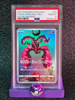 PSA 10 Galarian Moltres #190 Japanese Pokemon Vstar Universe - Image 1