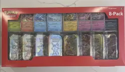PokemonTCG Prismatic Evolutions Costco 8 Mini-Tin Bundle w Promo Cards (In Hand) - Image 1