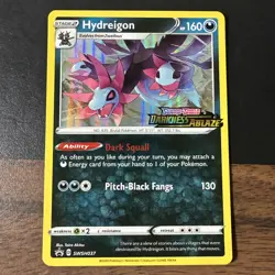Hydreigon (Prerelease) Holo Pokemon Sword & Shield Black Star #SWSH037 - Image 1