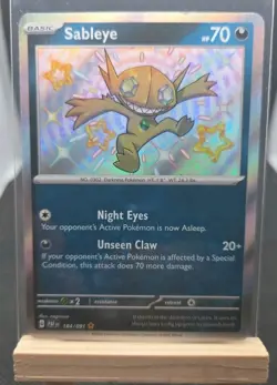 Sableye 184/091 Paldean Fates Baby Shiny Scarlet Violet Pokemon Tcg - Image 1
