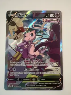Pokemon TCG Fusion Strike Mew v Holo Alternative Art Ultra Rare Card 251/264 - Image 1