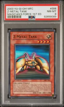 2003 Yu-Gi-Oh! Magicians Force Z-Metal Tank 1st Edition MFC-006 PSA 8 - Image 1