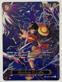 One Piece - Carrying On His Will - Monkey.D.Luffy OP09-119 SP HOLODEX 10!!! - Image 1