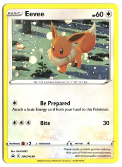 Eevee - SWSH190 #SWSH190 - SWSH: Sword & Shield Promo Cards - Holofoil - Promo - Image 1
