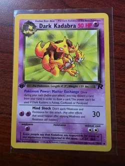 Dark Kadabra 39/82 1st Edition Team Rocket Non Holo Pokemon Card - Image 1