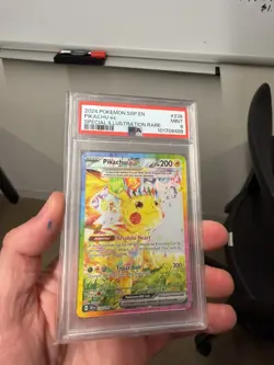 PSA 9 Pikachu EX 238/191 Ssp En Surging Sparks Special Illustration Rare POKEMON - Image 1