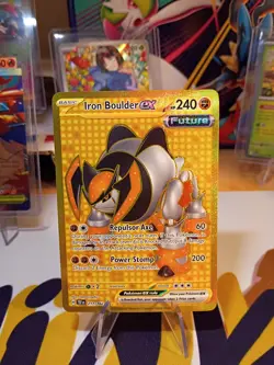 Pokemon TCG Iron Boulder EX Scarlet & Violet Temporal Forces 217/162 - Image 1