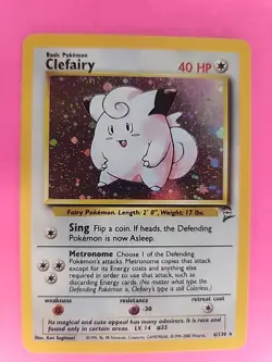 Clefairy Base Set 2 Holo Pokemon Card WOTC NM - Image 1