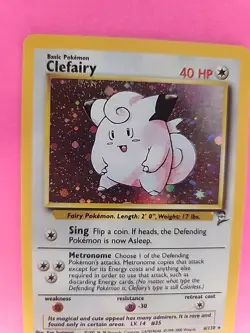 Clefairy Base Set 2 Holo Pokemon Card WOTC NM - Image 2