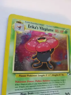 Erika's Vileplume Holo Pokemon Card Base WOTC - Image 2