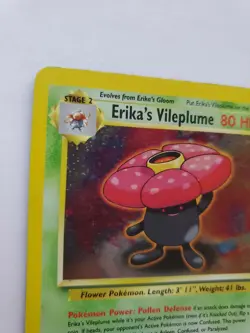 Erika's Vileplume Holo Pokemon Card Base WOTC - Image 3