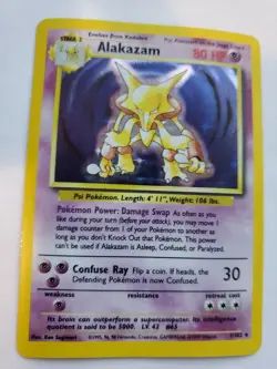 Alakazam Base Set Holo Pokemon Card WOTC - Image 1