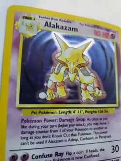 Alakazam Base Set Holo Pokemon Card WOTC - Image 2