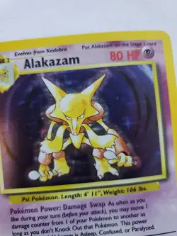 Alakazam Base Set Holo Pokemon Card WOTC - Image 4