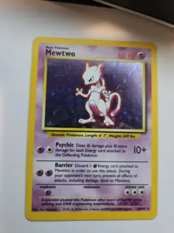 Mewtwo Base Set Holo Pokemon Card WOTC - Image 1
