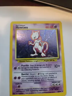 Mewtwo Base Set Holo Pokemon Card WOTC - Image 2