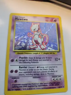 Mewtwo Base Set Holo Pokemon Card WOTC - Image 4