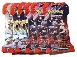 Pokemon 6x Destined Rivals Sleeved Booster Packs New Sealed Scarlet Violet TCG - Image 1